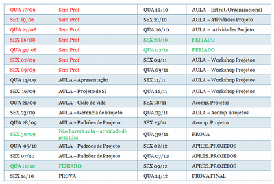 Calendário