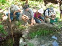 continuing to gather snails...